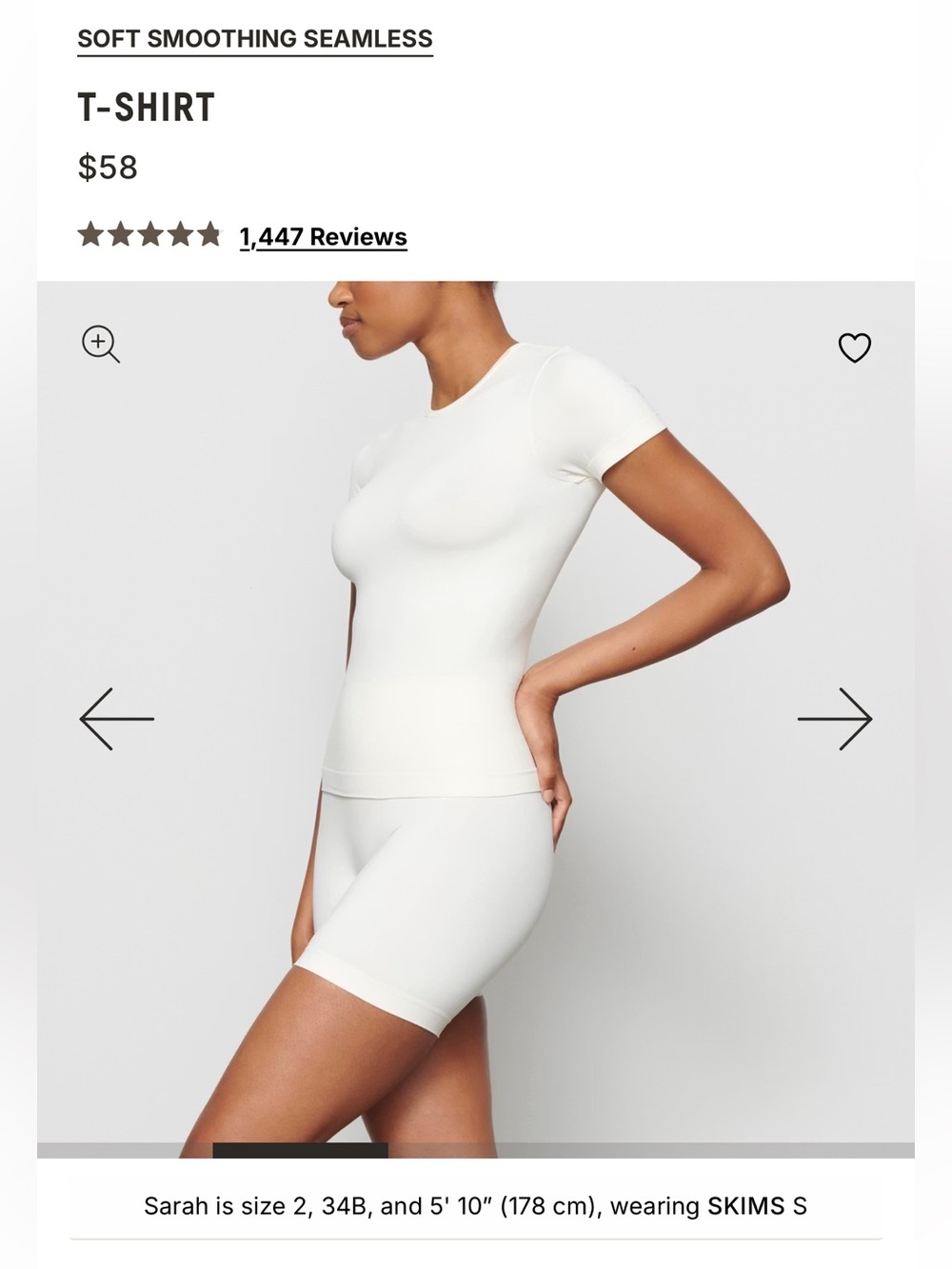 SKIMS Soft Smoothing and Seamless T Shirt